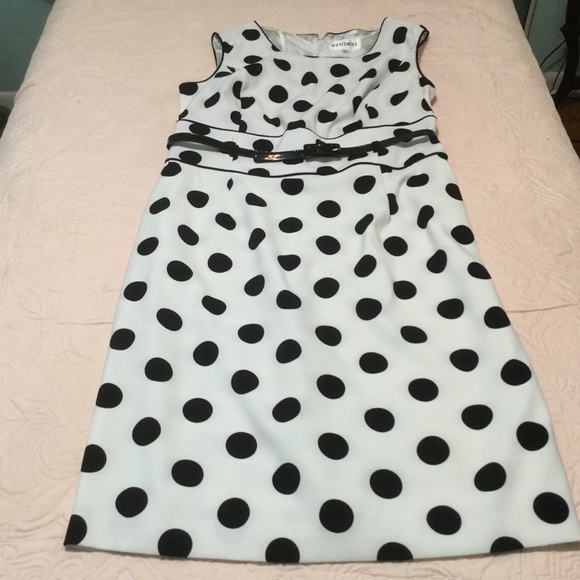 Studio 1 - Black & White Polka Dot Dress - SOLD - Picture 6 of 11